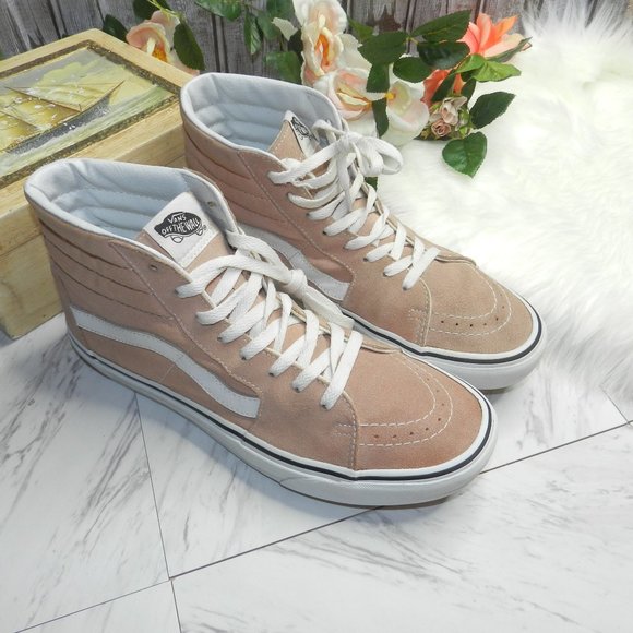 Vans Other - RARE Unisex nude suede old skool high top vans